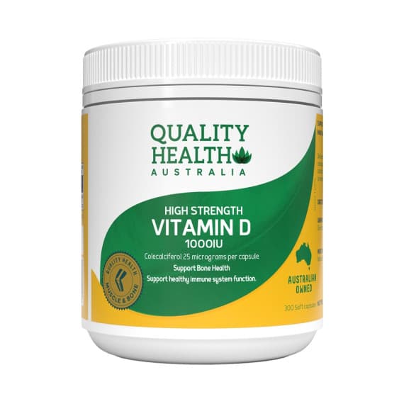 Quality Health High Strength Vitamin D 1000iu 300 Capsules
