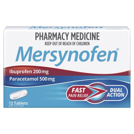 Buy Mersynofen 12 Tablets Online Pharmacy Direct AU