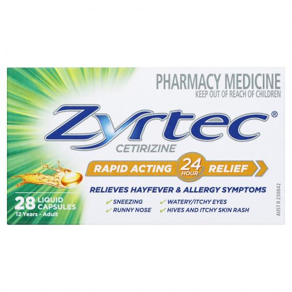 Zyrtec Rapid Acting 28 Liquid Capsules