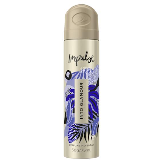 Impulse Body Spray Aerosol Deodorant Into Glamour 75ml