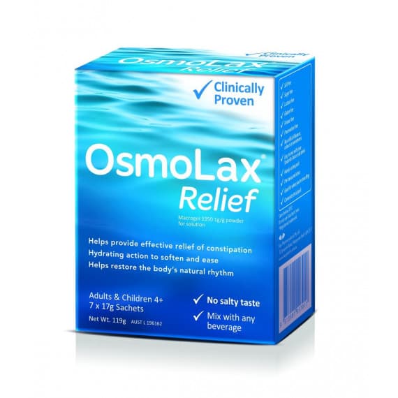 OsmoLax Relief Macrogol Osmotic Laxative Powder Travel Pack 17g x 7 Doses 119g