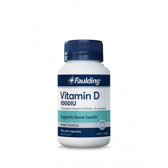 Faulding Remedies Vitamin D 1000IU 100 Capsules