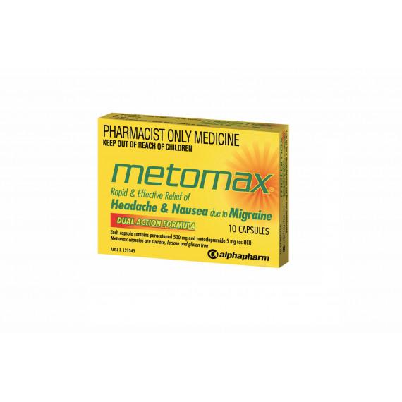 Metomax 10 Capsules 5mg/500mg (S3)