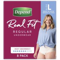 Depend Realfit Underwear For Women Large 8 Pack
