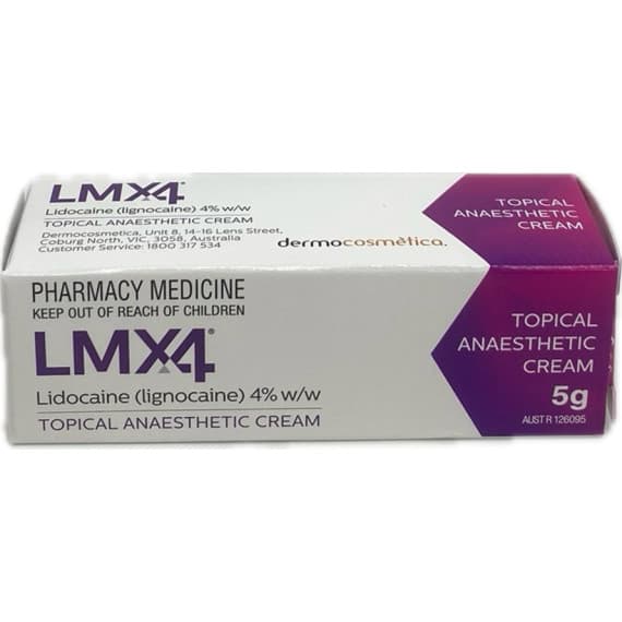 LMX4 Lignocaine Cream 5g tube fast numbing relief – Pharmacy Direct