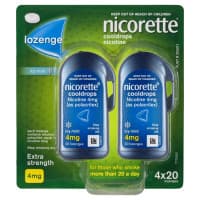 Nicorette Nicotine Lozenges Icy Mint 4mg 80 Lozenges 