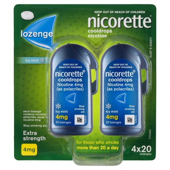 Nicorette Icy Mint Lozenges 4mg for nicotine craving relief – Buy Online at Pharmacy Direct