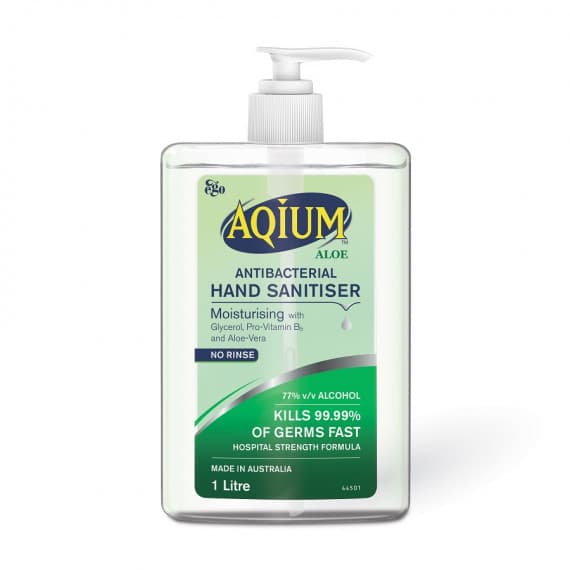 Ego Aqium Antibacterial Hand Sanitiser With Aloe 1L