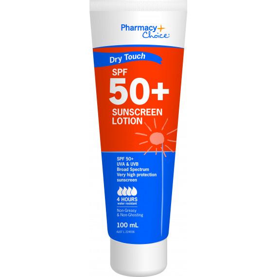 Pharmacy Choice Dry Touch Sunscreen Lotion SPF 50+ Tube 100ml