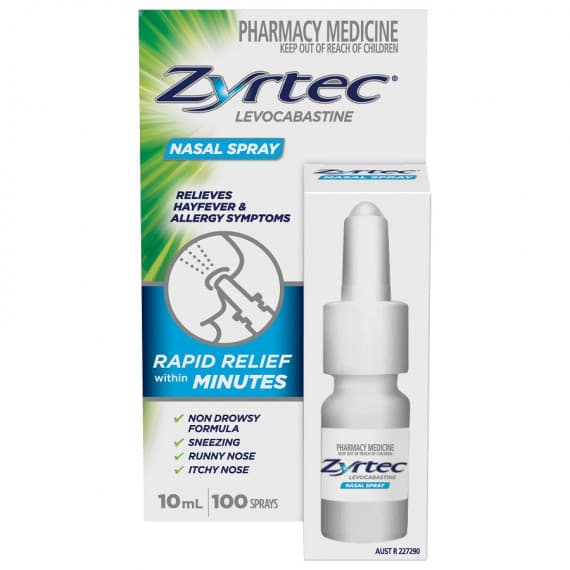 Zyrtec Nasal Spray 10ml allergy and congestion relief – Pharmacy Direct