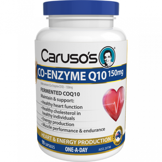 Caruso's Co-Enzyme Q10 150mg 90 Capsules - Heart and Energy Support | Pharmacy Direct