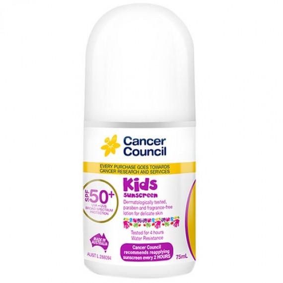 Cancer Council Kids Sunscreen SPF50 Plus Roll On 75ml