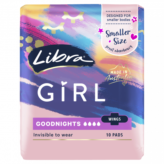 Libra Girl Pads Goodnights with Wings 10 pack